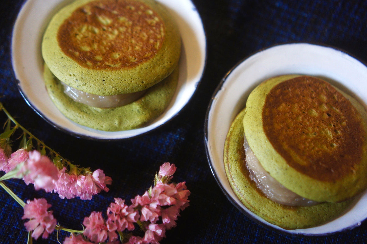 白あん抹茶どら焼き(ワッフル&ホットサンドベーカー+パンケーキプレート)