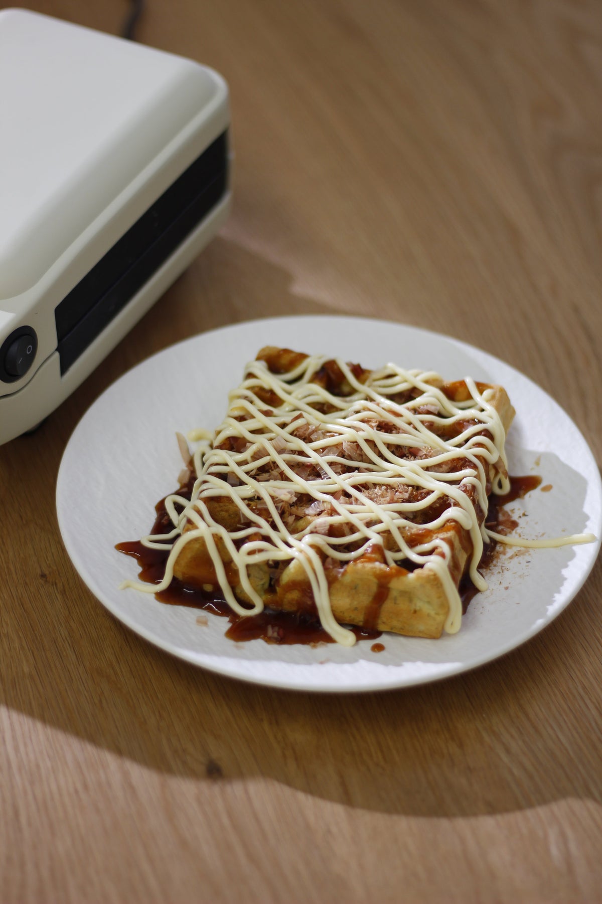 お好み焼き風ワッフル(厚焼きホットサンドベーカー)