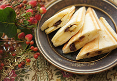 りんごとラムレーズンのホットサンド