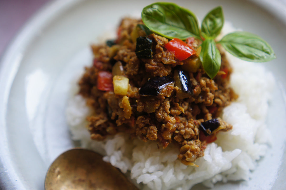 夏野菜のキーマカレー
