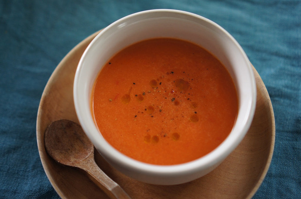 トマトとカツオ出汁の冷製スープ