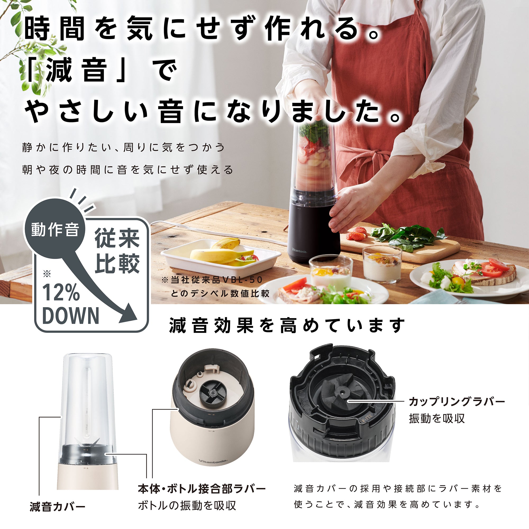 フォンダンオレオリラックス200g 2本セット マイボトルブレンダー VBL-90 ボトル／ミルセット – Vitantonio